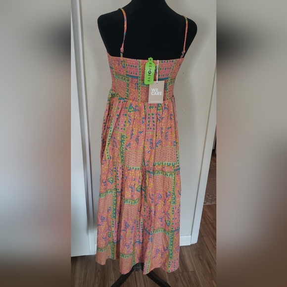 Glamorous Care Bohemian Multicolor Maxi Dress Made Of Recycled Cotton - Picture 4 of 10